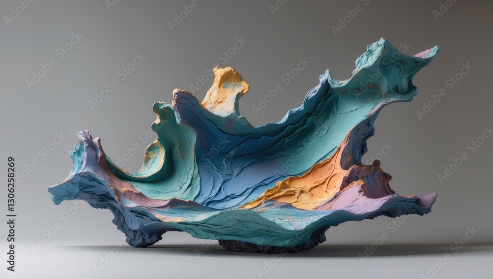 Poster abstract painting backdrop featuring a dynamic stone-like texture.