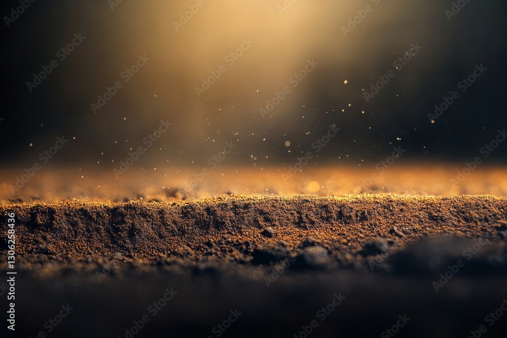 Aufkleber a cascade of golden bokeh lights forms a dreamy atmosphere with sparkling orange and yellow hues set