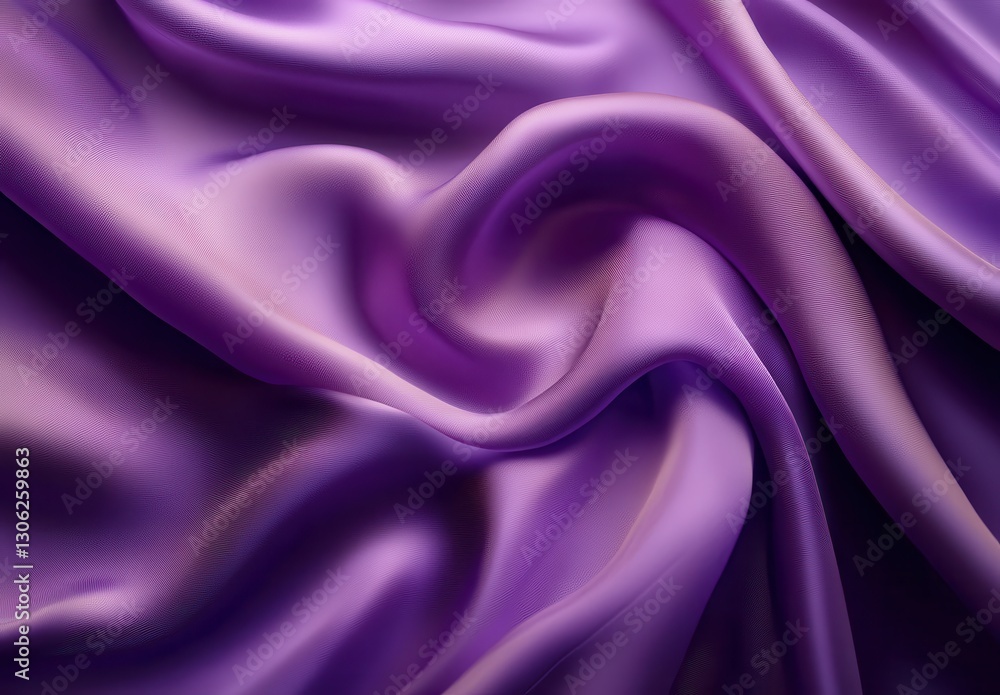 Poster luxurious smooth purple fabric texture with soft drapes and gentle waves creating an elegant and sop