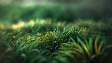 Aerial perspective of a textured green grass background