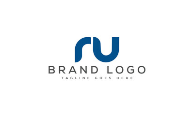 Obraz premium Creative RU logo for Branding and Startups.
