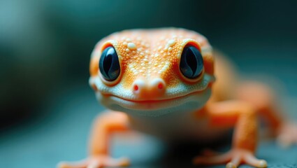 close-up of a juvenile cat eye gecko.