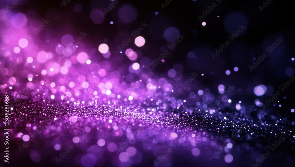 Aufkleber mesmerizing purple and pink bokeh effects with glitter and soft light creating a dreamy abstract bac