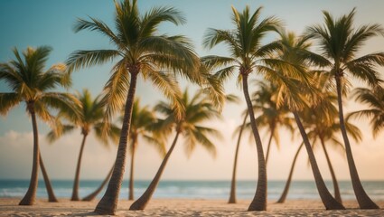 coastal scene featuring palm trees