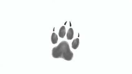 Paw print of a dog, depicting a paw design