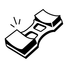 Bracket mat icon in hand drawn style 

