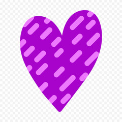 Hand drawn heart on white background. Valentines Day vector elements heart shapes love