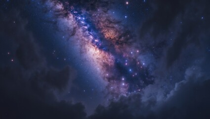 Detailed view of the Milky Way galaxy showcasing stars and cosmic dust in space.
