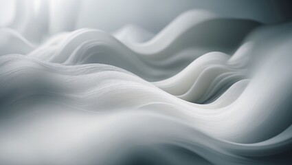 Background featuring flowing abstract curves in shades of white and gray