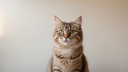 Obraz premium adorable short-haired tabby on a plain background