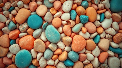 Colorful Stone Pebbles, stones, pebbles, colorful, texture, background, natural, pattern, smooth