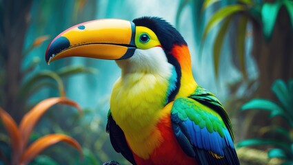 Fototapeta premium Stunning digital image of a toucan