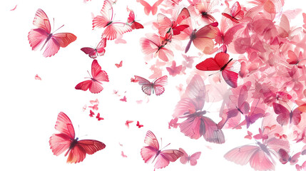 Watercolor butterfly pattern background