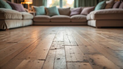 Wooden floor in a cozy living area