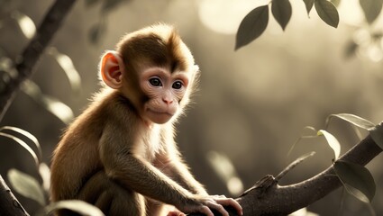 infant monkey in the wild