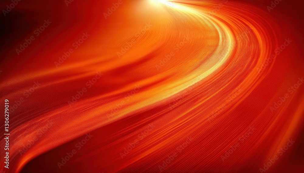 Aufkleber vibrant abstract orange light wave pattern with dynamic motion effect, perfect for modern background and digital design