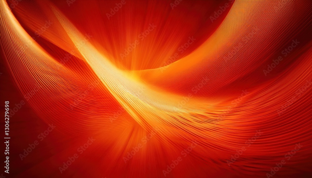 Poster vibrant abstract orange light wave pattern with dynamic motion effect, perfect for modern background and digital design