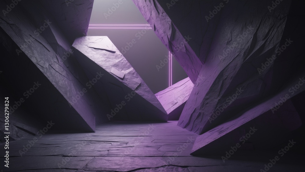 Poster abstract geometric background - computer-generated 3d image