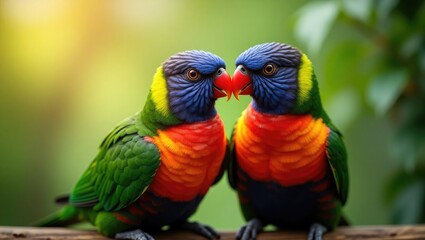 Obraz premium Loving parrots caught on camera