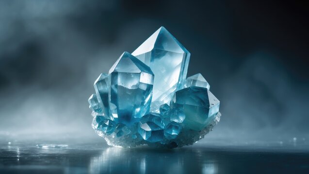 Aquamarine Gemstone, also referred to as Beryl, a mineral sourced from Pakistan. It consists of beryllium aluminum cyclosilicate and forms in a hexagonal crystalline structure.