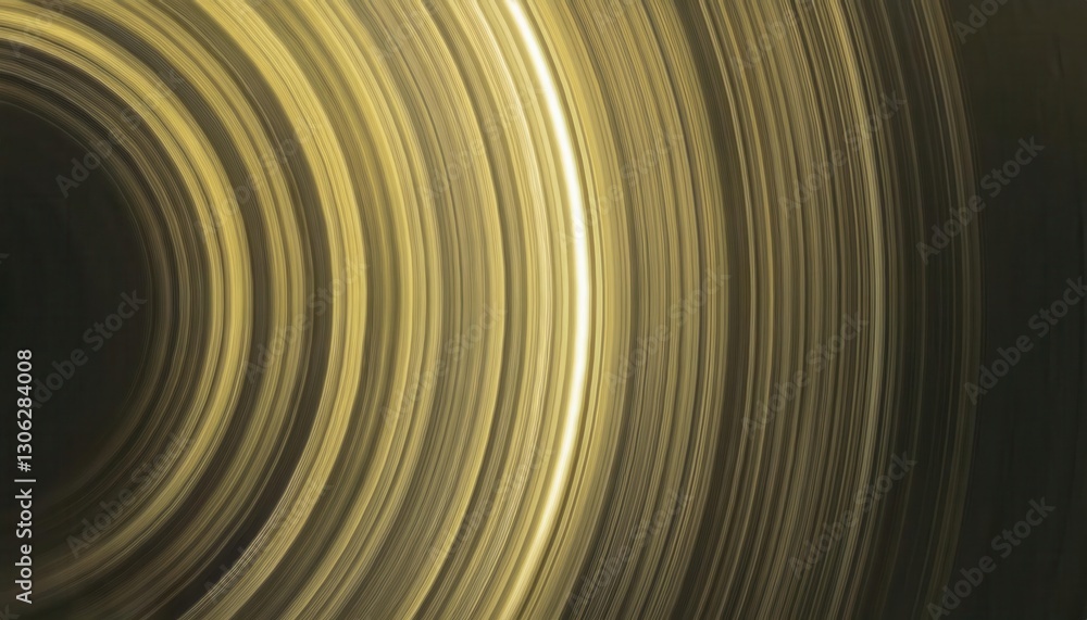 Poster golden light streaks in circular motion, abstract radial texture with dynamic glow, futuristic motion background