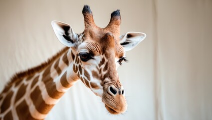 Close-up View of a Giraffe (Giraffa camelopardalis)
