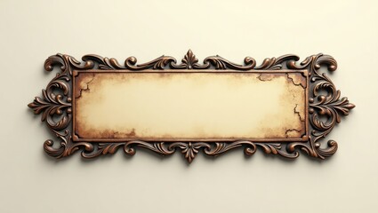 replica name plate featuring a classic design