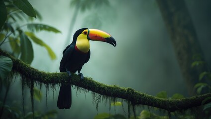 Obraz premium Toucan with a Colorful Bill
