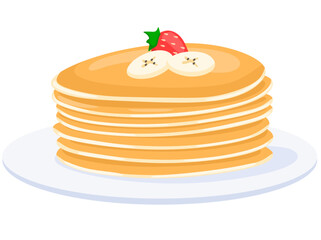 Pancakes with fruit