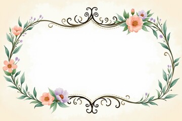 Obraz premium blank billboard frame with flowers
