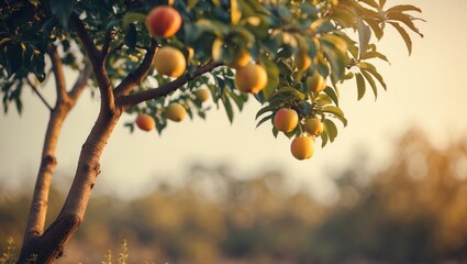 Unobstructed fruit-bearing tree
