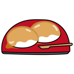 お皿にのったみたらし団子