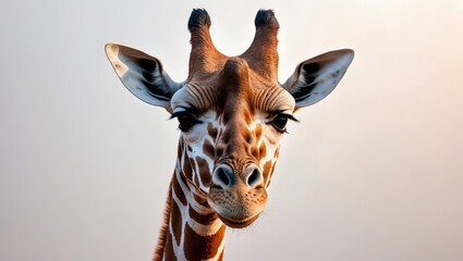 Headshot of a Giraffe (Giraffa camelopardalis)