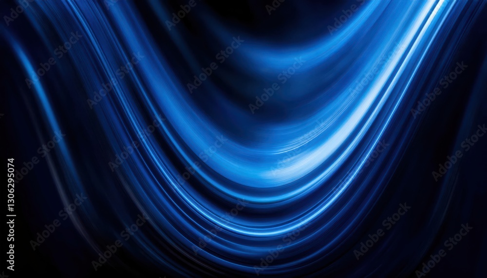Fototapete dynamic blue light swirl with futuristic motion effect, abstract digital wave texture, perfect for b