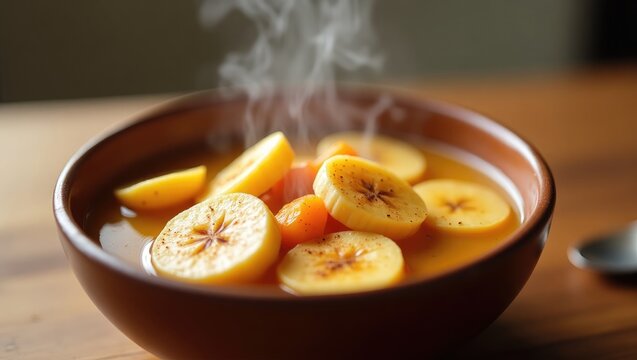 Kolak Pisang Ubi, Beloved Indonesian Dessert for Ramadan Iftar, Sweet Soup with Banana and Sweet Potato