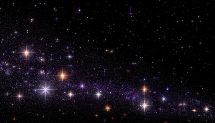 Fototapeta premium dazzling cosmic panorama with glowing stars and nebulae in deep space, celestial background for sci-fi designs and prints