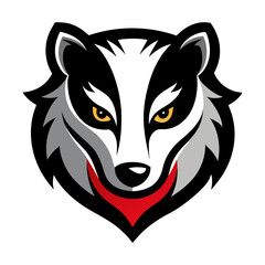 Badger head mascot logo design vector