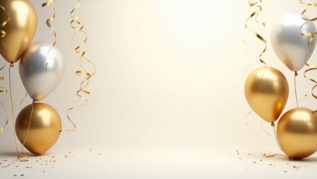 Celebratory theme with blank area in center