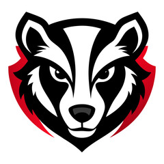 Fototapeta premium Badger head mascot logo design vector