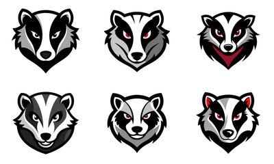 Badger head mascot logo design vector
