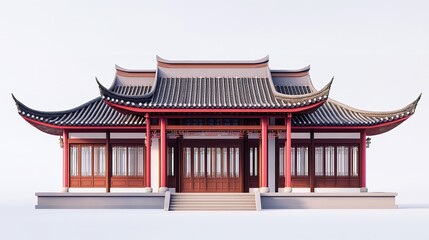 Obraz premium Traditional Chinese Temple Architecture | Ancient Asian Pagoda Design
