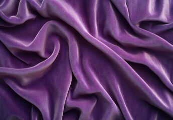 Obraz premium Soft Purple Silk Fabric with Elegant Drapes and Luxurious Texture Ideal for Fashion and Interior Design Projects or Creative Backgrounds and Artistic Use