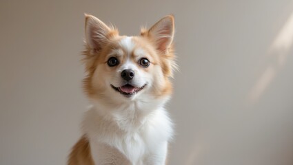 Adorably Displaying a Happy Pet