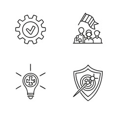 core values editable line icons 