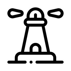 lighthouse line icon