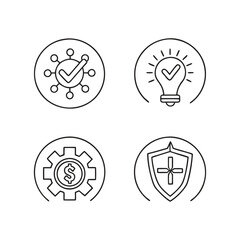 core values editable line icons 