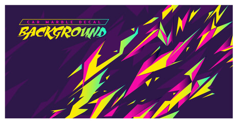 Abstract geometric ice car livery wrap background vector design blue rebel grunge flame, lightning, thunder, claw art racing speed , pattern spikes arrow dragon sporty esport gaming banner colourful 