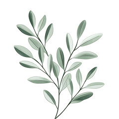 Fototapeta premium flowers and leaves in pictures illustrator2D