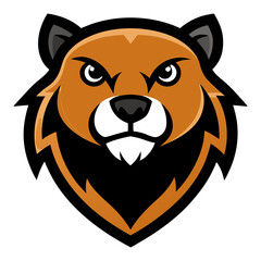 Beaver head mascot logo design vector