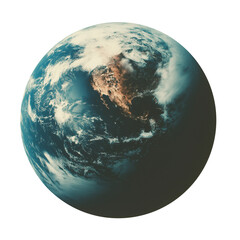 planet earth in space, vintage collage art cutout png